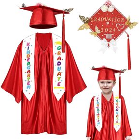 Kid Graduation Gown Cap Stole and Sash, DIY design Cap Accessories, Graduation Gifts for Boys Girls