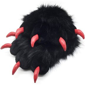 قفازات Furryvalley Fursuit Paws فروي جزئية منفوشة زي الدب الأسد للأطفال والكبار
