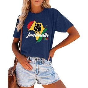 MEESHEEP Juneteenth 1865 Shirt for Women:1865 Graphic Shirt Free-Ish Short Sleeve Celebrate Freedom Tee Tops