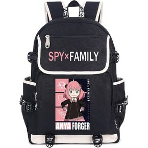 Roffatide Anime SPY×FAMILY Laptop Backpack with USB Charging Port Anya Rucksack with Printed Backpack for Men Women Twilight Graphic Travel Yor Backpack