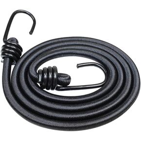 SGT KNOTS Marine Grade Bungee Cord with Hooks - Heavy Duty, Dacron Polyester Elastic Straps for Camping, and Outdoor Use - Bungees for Tie Downs, & Cars (56 in - Neon Orange, 4Pack)