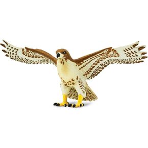 Safari Ltd. Red-Tailed Hawk Figurine - Detailed 5.75" Plastic Model Figure with Wingspan - Fun Educational Play Toy for Boys, Girls & Kids Ages 3+