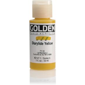 Golden Fluid Acrylic Paint 1 Ounce-Dairylide Yellow