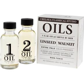 Chelsea Classic Studio 1oz. Pale Linseed Oil & 1oz. Walnut Oil Sampler Set