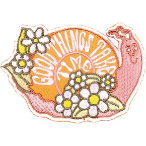 Kidsme Iron on Patch,Good Things Tabg Time Embroidered Patches, DIY Patches,Repair Patches,Cute Applique Sew on Kids Craft Patch for Bags Jackets Jeans Clothes