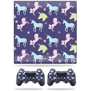Skin Compatible with Sony Playstation 3 PS3 Slim + 2 Controllers – Unicorn Dream | MightySkins Protective, Durable, and Unique Vinyl wrap Cover | Easy to Apply, Remove | Made in The USA