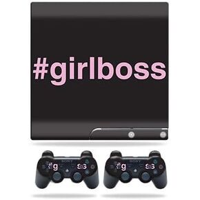Skin Compatible with Sony Playstation 3 PS3 Slim + 2 Controllers – Girl Boss | MightySkins Protective, Durable, and Unique Vinyl wrap Cover | Easy to Apply, Remove | Made in The USA