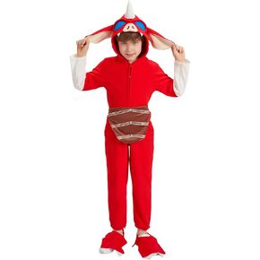 Unisex Onesie Kids for Link and Bokobli Fans BOTW Red Goblin Costume TOTK Red Pig Halloween Christmas Jumpsuit