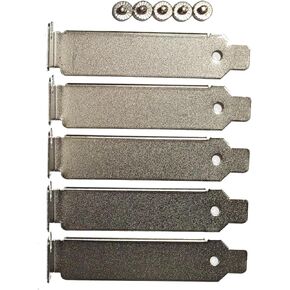REFURBOY 5-Pack PC Computer Back Slot Cover 8cm Height & 2cm Width, PCI L Blank Stainless Steel Bracket