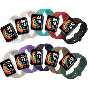 Bands for Xiaomi Redmi Watch 2 Lite Strap Replacement Multicolor [10 Pack] Soft Silicone Watch Bands Perfect for Mi Watch Lite 2 Straps for Man Woman
