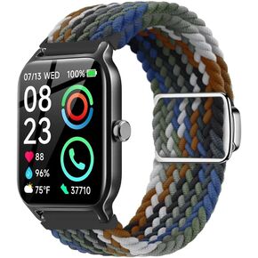 Bands Compatible with Fitpolo IDW13 Bands Nylon Strap Breathable Adjustable Stretchy Loop Wristband Intended for Fitpolo IDW13 Smartwatch 1.8’’