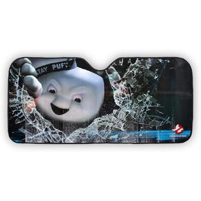 Ghostbusters Angry Stay Puft Marshmallow Man Car Sunshade | Official Ghostbusters Car Windshield Sunshade | Measures 58 x 27.5 Inches To Fit Most Car Windshields