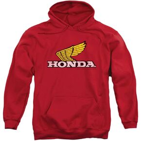 Trevco Honda Yellow Wing Logo Unisex Adult Pull-over Hoodie for Men and Women