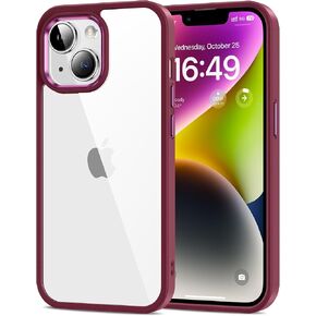 HOOMIL for iPhone 14 Case Clear [Anti-Yellowing] Anti-Scratch Transparent Hard Back and Soft Edge [Military Grade Drop Protection] Shockproof Phone Cover - Crystal Clear
