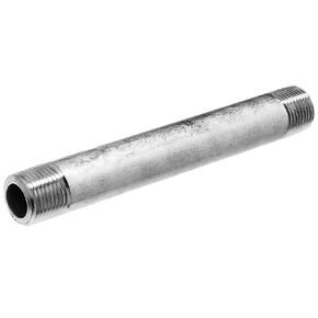 USA SEALING ZUSA-PF-3582 304 Stainless Steel Schedule 80 Pipe Nipple Threaded on Both Ends, 1/2" NPT, 6" Long,Silver