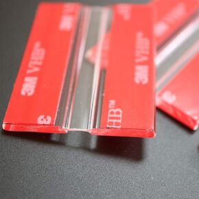 4x 50mm Flexible Hinges - No glue required, Self Adhesive. Low profile, Transparent, Acrylic Piano Hinges, 2" -4 Pack-