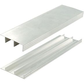 Outwater Industries' Aluminum Sliding Door Track with Mounting Leg for 3/4'' Glass or Wood Door Panels | 3 Foot Upper and Lower Track Set