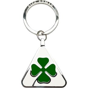 JUNMEI 1 PCS Car Key Chain, Car Logo Keychain Suitable for Alfa Romeo Four Leaf Clover Key Chain Ring Logo Pendant Decoration Car Key Chain Accessories Women Men Keychain