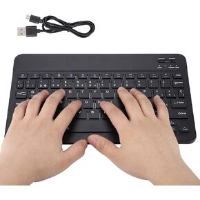 Mini Keyboard, Spanish Keyboard 78 Keys, Multifunctional Keyboard Touchpad Keyboard Storage & Presentation Materials