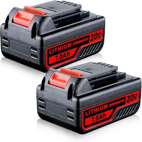 2Pack 20V 7.0Ah LB2X4020 Lithium Battery Replacement for Black and Decker 20Volt Max, Compatible with LBXR20 LB20 LBX20 LBXR2020 LBX4020 LB2X4020-OPE LBXR20-OPE LBX4020 Cordless Power Tools