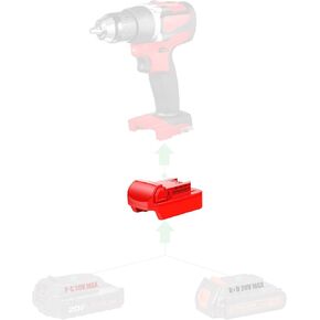Adapter for Milwaukee M18 Tools - Compatible with Porter Cable PCC680 and Black & Decker LBXR20 20V MAX (Not Older 18V) Batteries for Power Supply (No Charging Function) - 1 Adapter Only