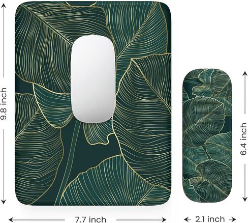 iCasso Mouse Pad with Wrist Rest,Portable Travel Ergonomic Mousepad with Removable Magnetic Wrist Support,Memory Foam Pain Relieve Anti-Slip Mouse Wrist Rest Keyboard Pad (Cyan Mountain) in Saudi Arabia