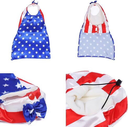أزياء الكلاب الأليفة، ملابس بعلم الولايات المتحدة الأمريكية مع قبعة للكلاب، ملابس العم سام للحيوانات الأليفة بمناسبة عيد الاستقلال، يوم الذكرى الرابع من يوليو، مقاس L in Kuwait