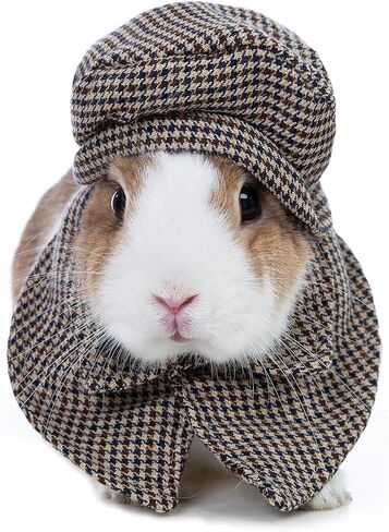 Rabbit Detective Costume Funny Bunny Plaid Shirts with Classic Hat Bunnys Cosplay Clothes (S) in Saudi Arabia