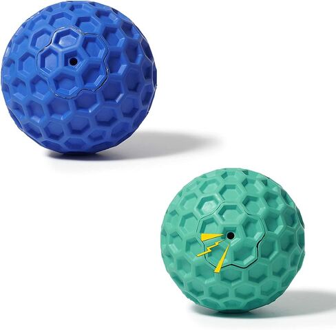 Dog Squeaky Toys for Aggressive chewers Almost Indestructible Dog Toy Balls 100% Natural Rubber Chew Toys for Medium Large Dogs (Honeycomb 8cm Pack of 2) in Saudi Arabia