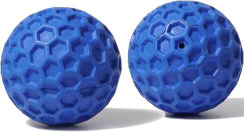 Dog Squeaky Toys for Aggressive chewers Almost Indestructible Dog Toy Balls 100% Natural Rubber Chew Toys for Medium Large Dogs (Honeycomb 8cm Pack of 2) in Saudi Arabia