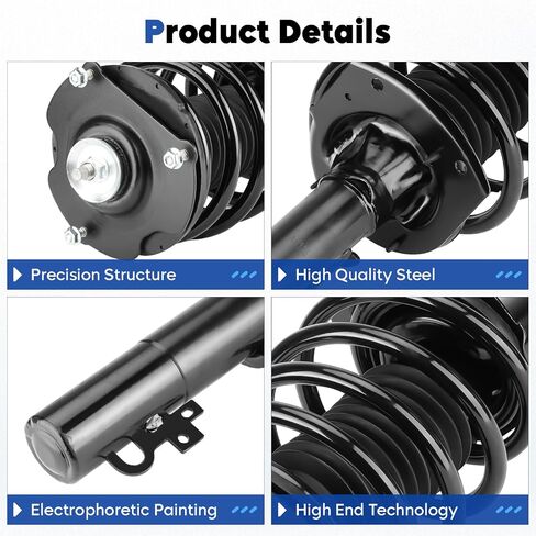 Front Struts Assembly Shock Absorber Compatible with 1996-2007 Ford Taurus 1996-2005 Mercury Sable, Replace for 171615 (Set of 2) in Saudi Arabia
