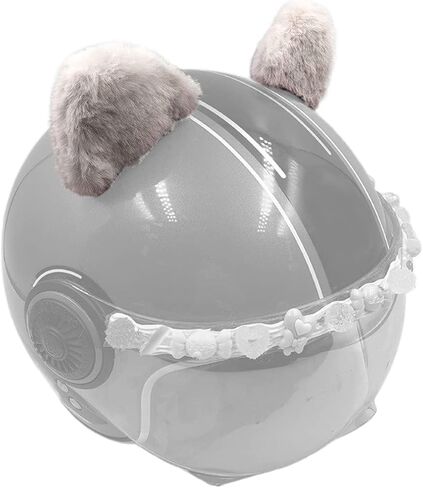Smart Bear Ears for Helmet Plush Ears Adhesive Velcro Ski Helmet Accessory Cute Triangle Ears for Motorcycle Helmet Decor in Saudi Arabia