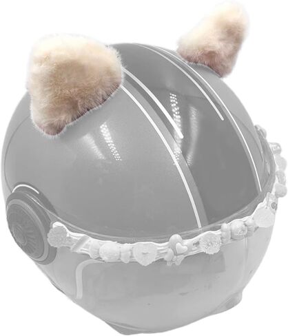 Smart Bear Ears for Helmet Plush Ears Adhesive Velcro Ski Helmet Accessory Cute Triangle Ears for Motorcycle Helmet Decor in Saudi Arabia