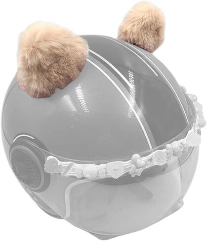Smart Bear Ears for Helmet Plush Ears Adhesive Velcro Ski Helmet Accessory Cute Triangle Ears for Motorcycle Helmet Decor in Saudi Arabia