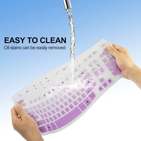 Keyboard Cover Skin for Logitech K350 MK550 MK570 Wireless Wave Ergonomic Keyboard,Silicone Keyboard Protective Accessories for Logitech K350 MK550 MK570,Anti-Dust/Waterproof/Utra-Thin in Saudi Arabia