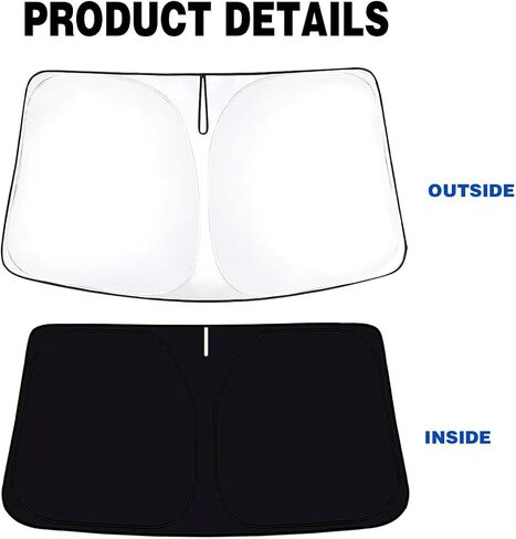 CC&TT Windshield Sun Shade Compatible with 2010-2024 Toyo-ta 4Runner(SR5 Trail Limited),4 Runner Sun Visors Sun Shade,Toyo-ta 4Runner Accessories Foldable Front Window Shade Protector Blocks UV Rays in Saudi Arabia