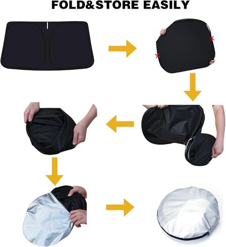CC&TT Windshield Sun Shade Compatible with 2010-2024 Toyo-ta 4Runner(SR5 Trail Limited),4 Runner Sun Visors Sun Shade,Toyo-ta 4Runner Accessories Foldable Front Window Shade Protector Blocks UV Rays in Saudi Arabia