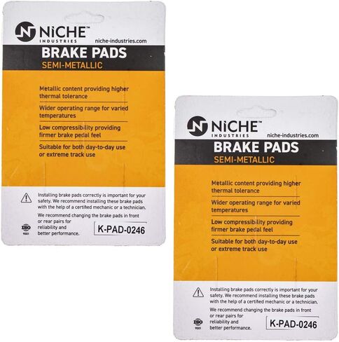 NICHE Brake Pad Set for Harley-Davidson Street Glide Tri 83911-09B Rear Semi-Metallic in Saudi Arabia