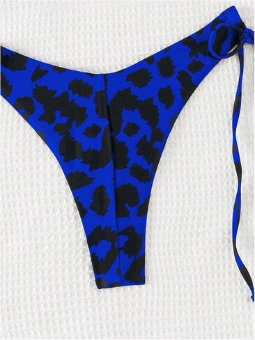 SweatyRocks Women's 2 Piece Swimsuits Leopard Print Tie Side Bikini Triangle Bathing Suits in Saudi Arabia