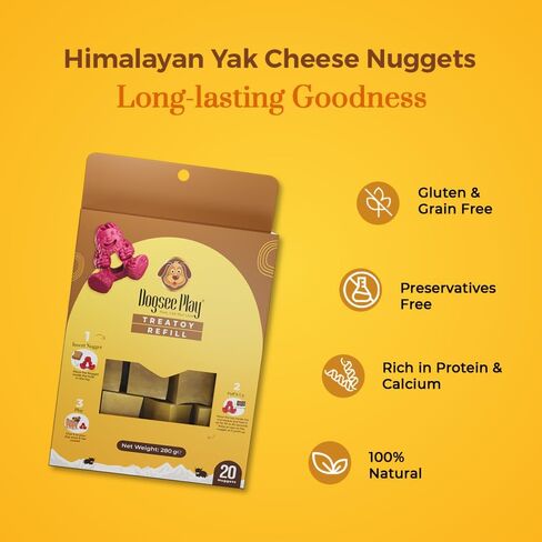 Dogsee Play Treatoy Refill Pack (30 Pcs) 420g/14.7oz | Toys for Dogs | Himalayan Cheese Bars in Saudi Arabia