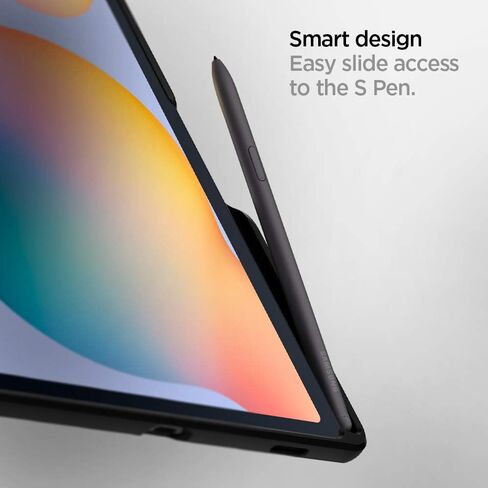 Spigen Rugged Armor Designed for Galaxy Tab S6 Lite Case with S Pen Holder (2022/2020) - Matte Black in Saudi Arabia