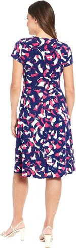 London Times V-Neck Short Sleeve Smocked Detail Chic Summer Wedding Guest Dresses for Women in Saudi Arabia