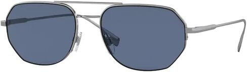 BURBERRY Henry BE3140 100387 57MM Gunmetal/Blue Border Black/Red Irregular Sunglasses for Men + BUNDLE With Designer iWear Eyewear Kit in Saudi Arabia