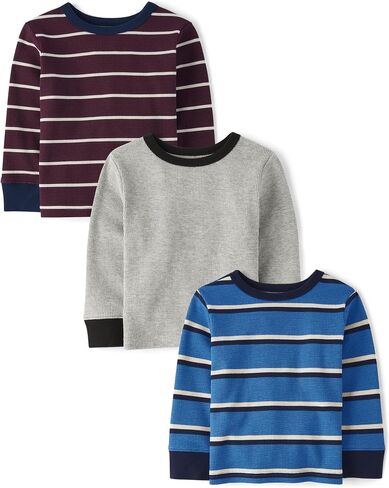 The Children's Place Baby Boys' and Toddler Long Sleeve Shirts 3-Pack in Saudi Arabia