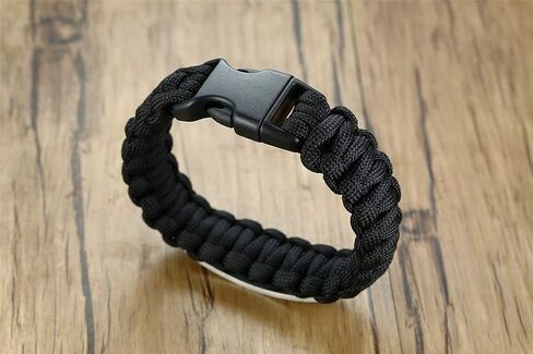 Men's Arabic Ayatul Kursi Quran Calligraphy Amulet Survival Paracord Bracelet Muslim Allah Protection Cuff Bangle Islamic Religious Talisman Jewelry for Church Christening, 9 Inch in Saudi Arabia