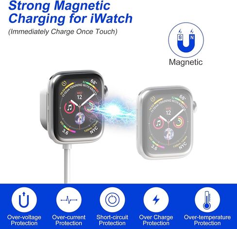 Charging Cord for Samsung Galaxy Watch 6/5/4/3 Charger - 100W USB C Galaxy S23/S22/Z/A Series Phone Multi Charging Cable, 3M/10Ft USB A/USB C to Micro USB+Lightning+Type C+Samsung Watch Charger Cable in Saudi Arabia