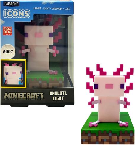 Minecraft Officially Licensed Axolotl Free Standing Desk Light, Gaming Room Decor and Merchandise for Boys and Girls, Nightlight Gift Accessory for Playroom and Bedroom | Paladone in Saudi Arabia