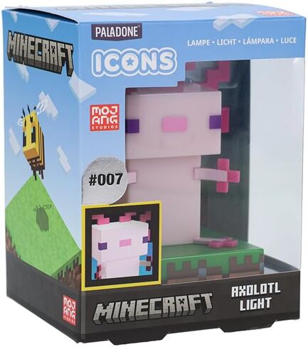 Minecraft Officially Licensed Axolotl Free Standing Desk Light, Gaming Room Decor and Merchandise for Boys and Girls, Nightlight Gift Accessory for Playroom and Bedroom | Paladone in Saudi Arabia
