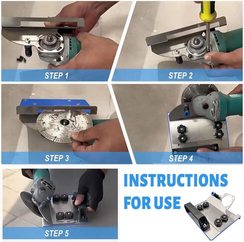 Angle Grinder Stand Grinder Holder Cutter Support Tools Angle Grinder Holder Bracket for Tile 45° Chamfer Cutting with Anti-scratch Base Connectable to Water Pipe, Blue in Saudi Arabia