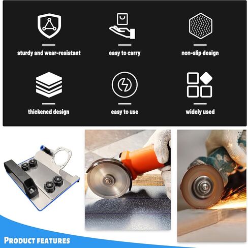 Angle Grinder Stand Grinder Holder Cutter Support Tools Angle Grinder Holder Bracket for Tile 45° Chamfer Cutting with Anti-scratch Base Connectable to Water Pipe, Blue in Saudi Arabia